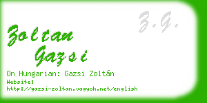 zoltan gazsi business card